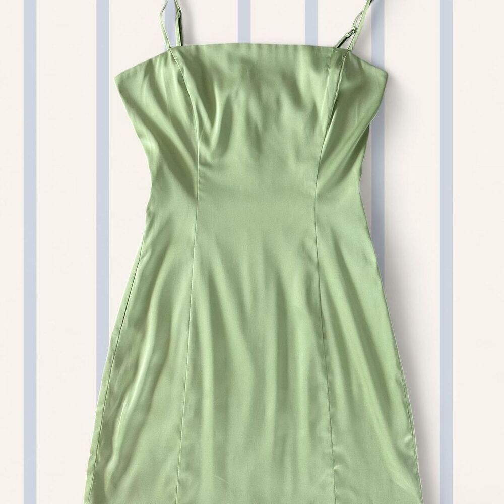 Aritzia Sunday Best Green Mini Dress Women's Zipper